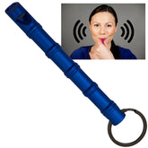 Kubotan Keychain with Emergency Whistle - Blue